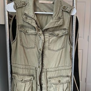 Olive Cargo Style Vest